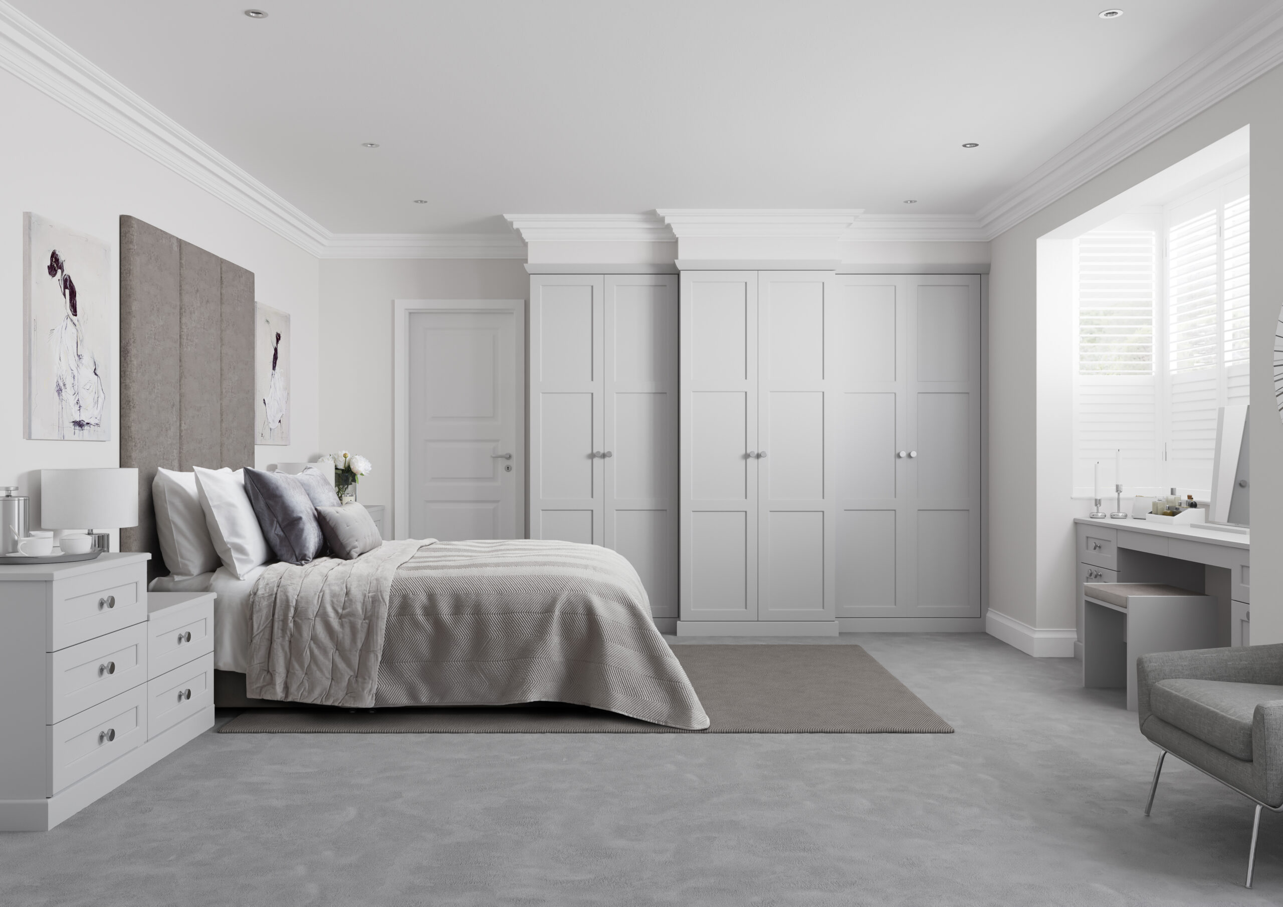fitted grey wardrobes