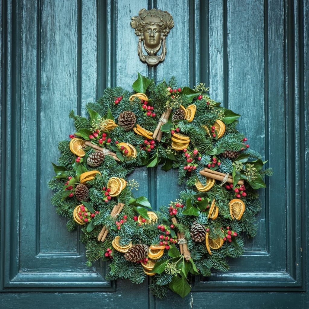 citrus christmas wreath