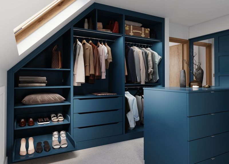 walk in wardrobe - blue