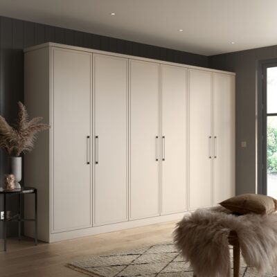 cream fitted wardrobes